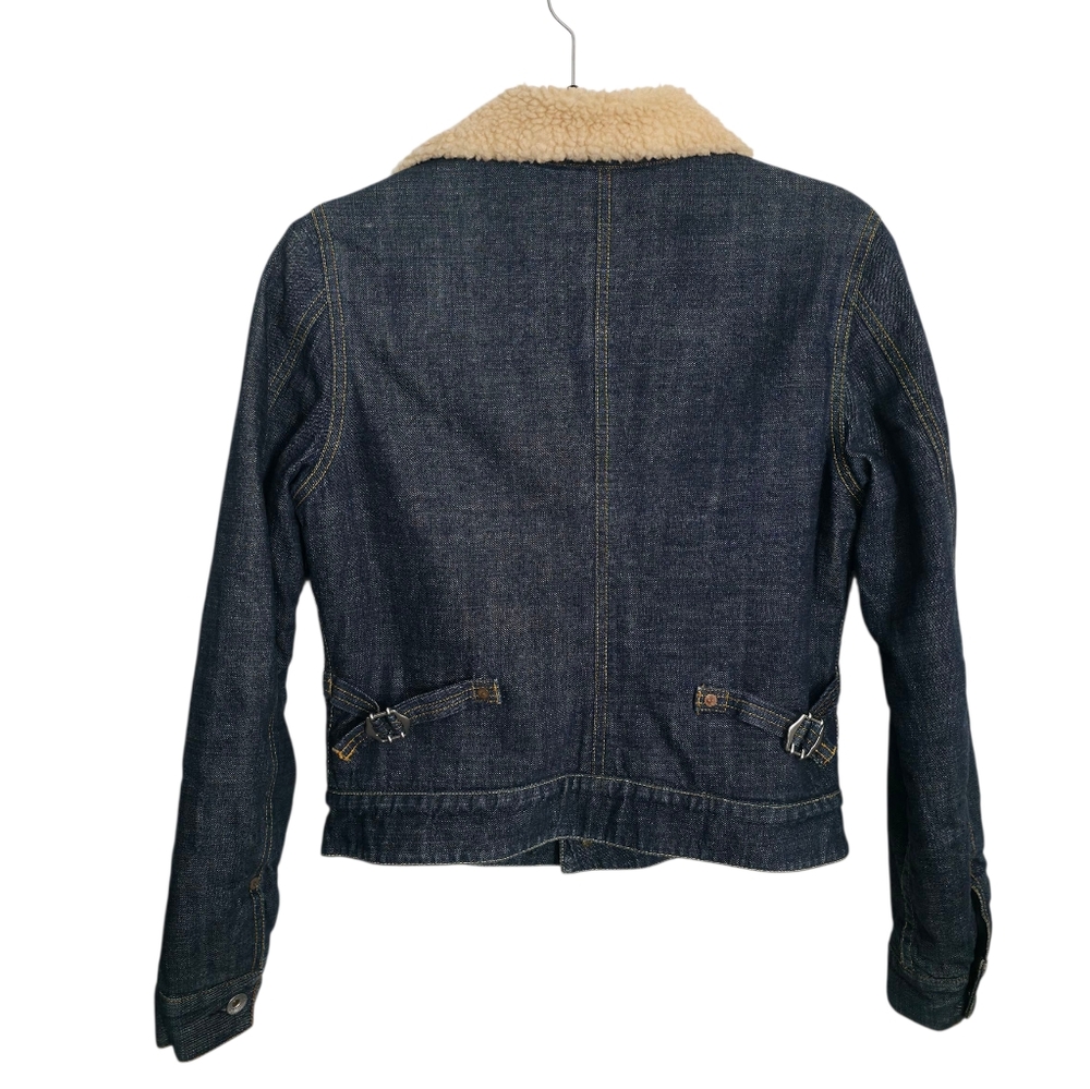 G-Star Raw Denim Sherpa Lined Jacket Women’s Size S - Picture 3 of 7